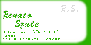 renato szule business card